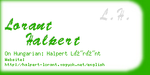 lorant halpert business card